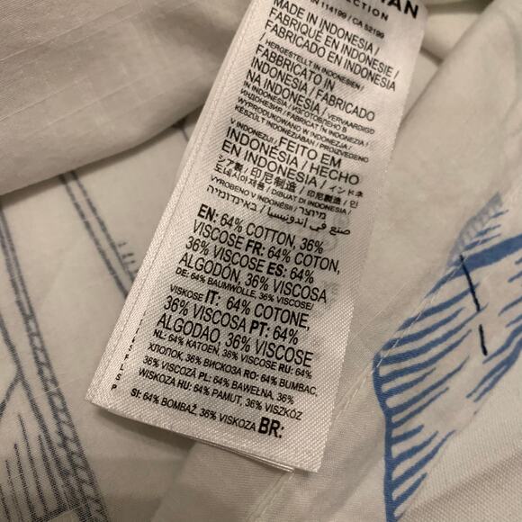 Waterman Quicksilver Short Sleeves Button Down shirt Nautical Ocean Surf XL - Picture 10 of 12